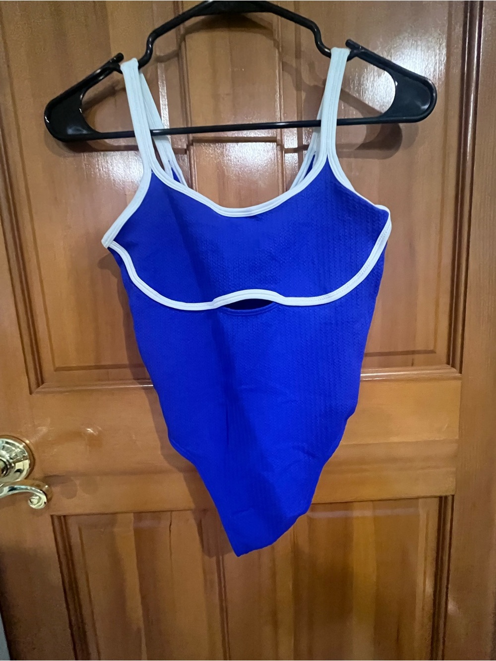 Colsie Royal Blue Bodysuit with White Trim